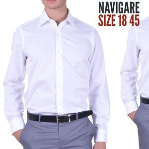 Men's Italian Navigare button down dress shirt 45